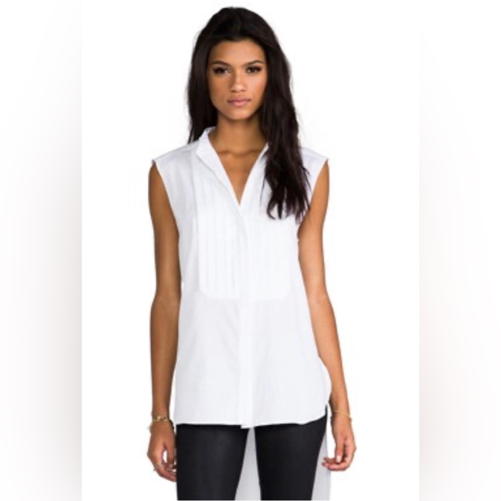 BCBG MAX AZRIA “CALLISTA” Cotton Silk Top Women Size M